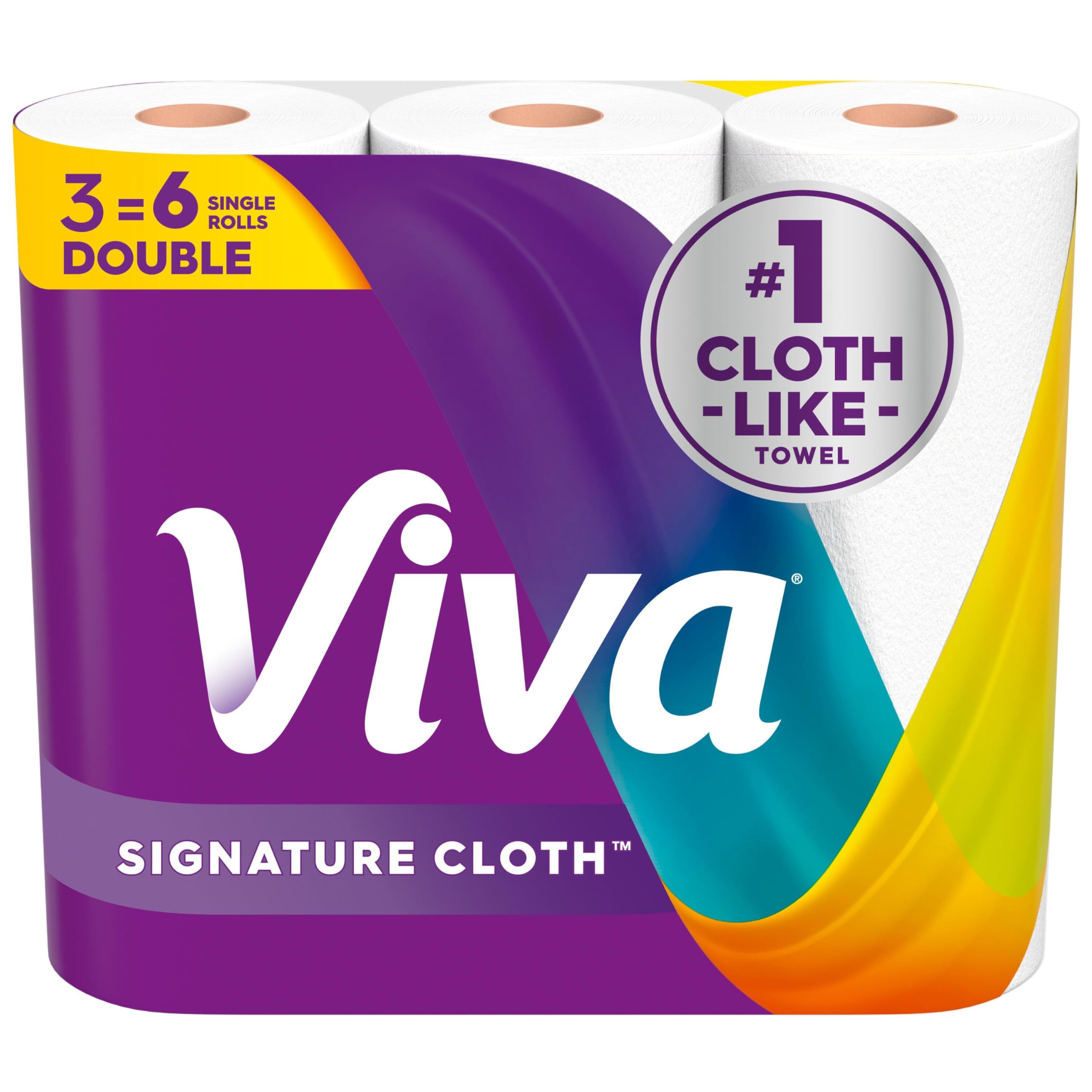 Viva Signature Cloth Paper Towels Choose-A-Sheet Size 3 Double Rolls 86 Sheets per Roll Packaging May Vary