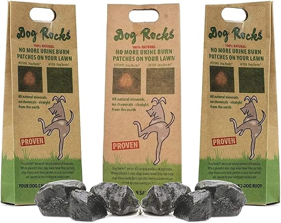 Amazon Com Dog Rocks Prevent Grass Burn Spots By Pet Urine Save Your Lawn From Yellow Marks 3 Bags Of 200g Each 6 Month Supply Total Pet Supplies