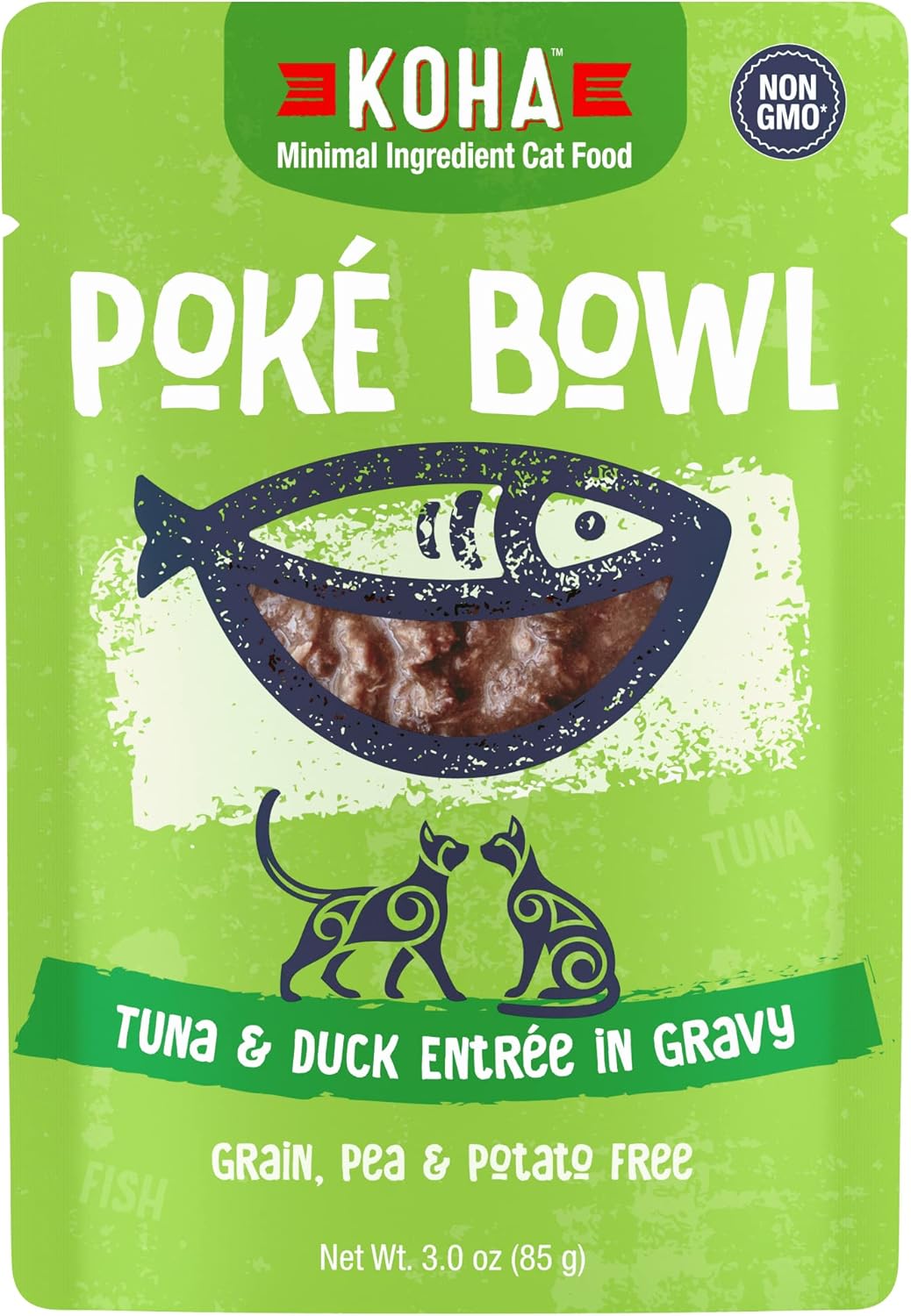 Koha, Cat Poke Bowl Tuna/Duck Pouch, 3 Ounce Pet Supplies