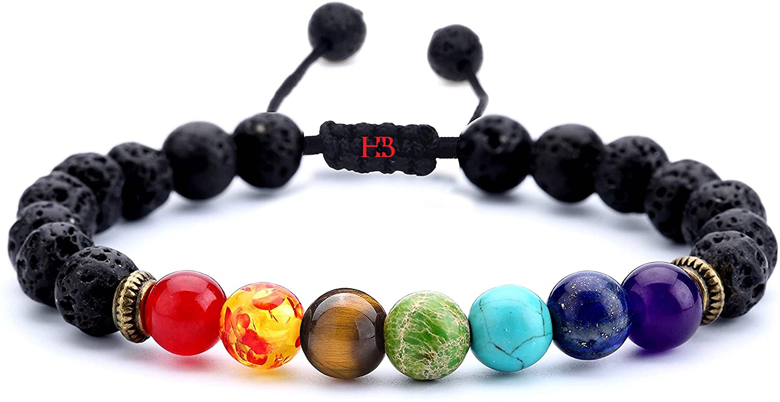 Hot And Bold 7 Chakra Natural Lava Orignal Reiki Crystal Healing Gem Stones Braided Lucky Triple Protection Bracelet For Unisex Adult (B099JQ1TYS) Amazon Price History, Amazon Price Tracker