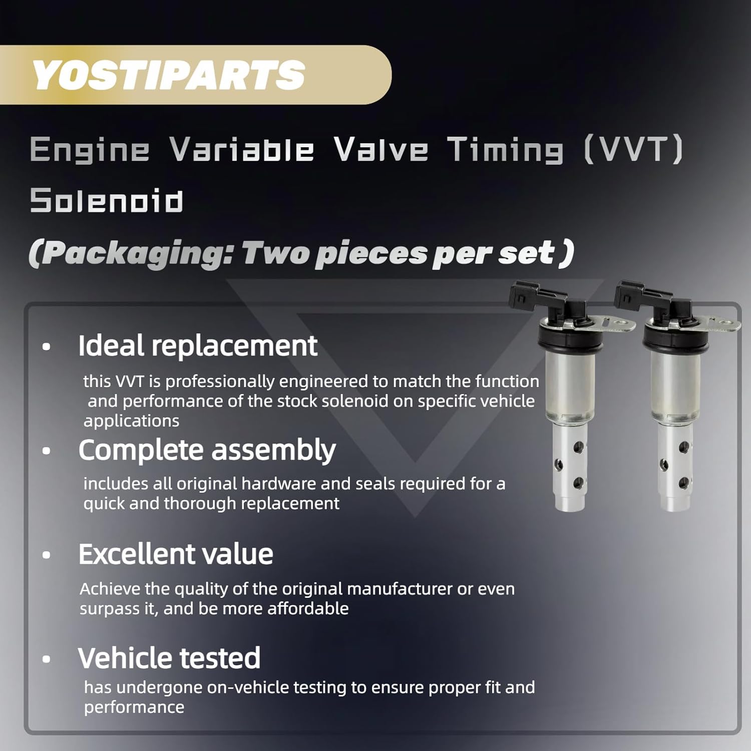 Engine Variable Valve Timing Solenoid VVT 2-pc Intake Exhaust Compatible with X5 X3 Z4 X6 1 SERIES M 128I 135I 325XI XDRIVE 328XI 330XI 335IS 335XI 525XI XDRIVE 528XI 530XI 11367585425 11367516293