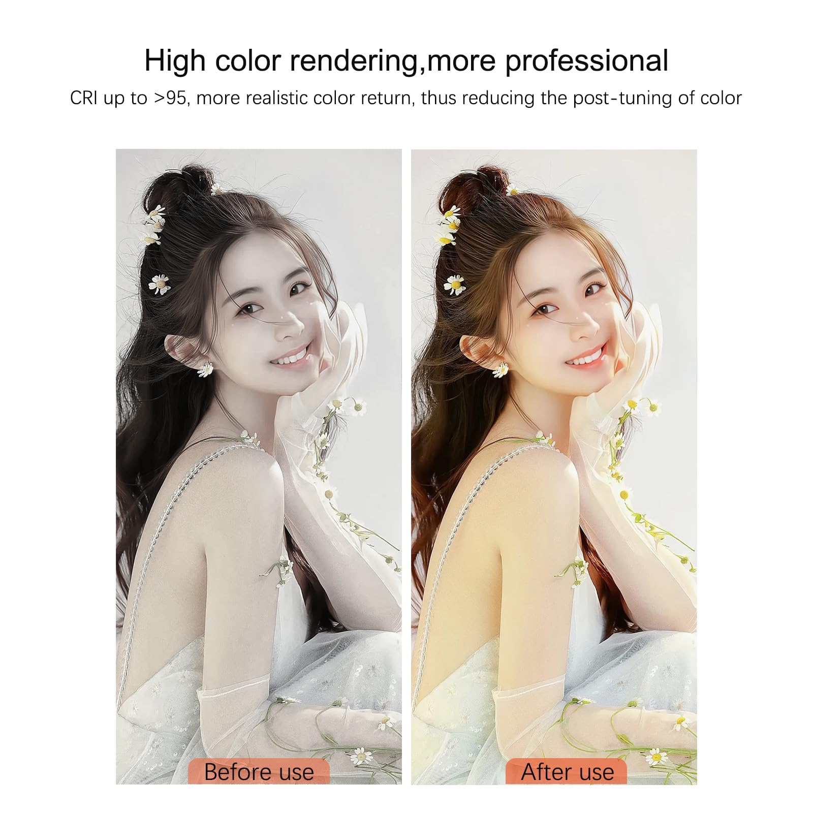 192 LED luce del telefono con ventosa in silicone 3000 mAh ricaricabile clip video luce regolabile 3 modalità di luce luce selfie per telefono per selfie, videoconferenza, TikTok, Vlog