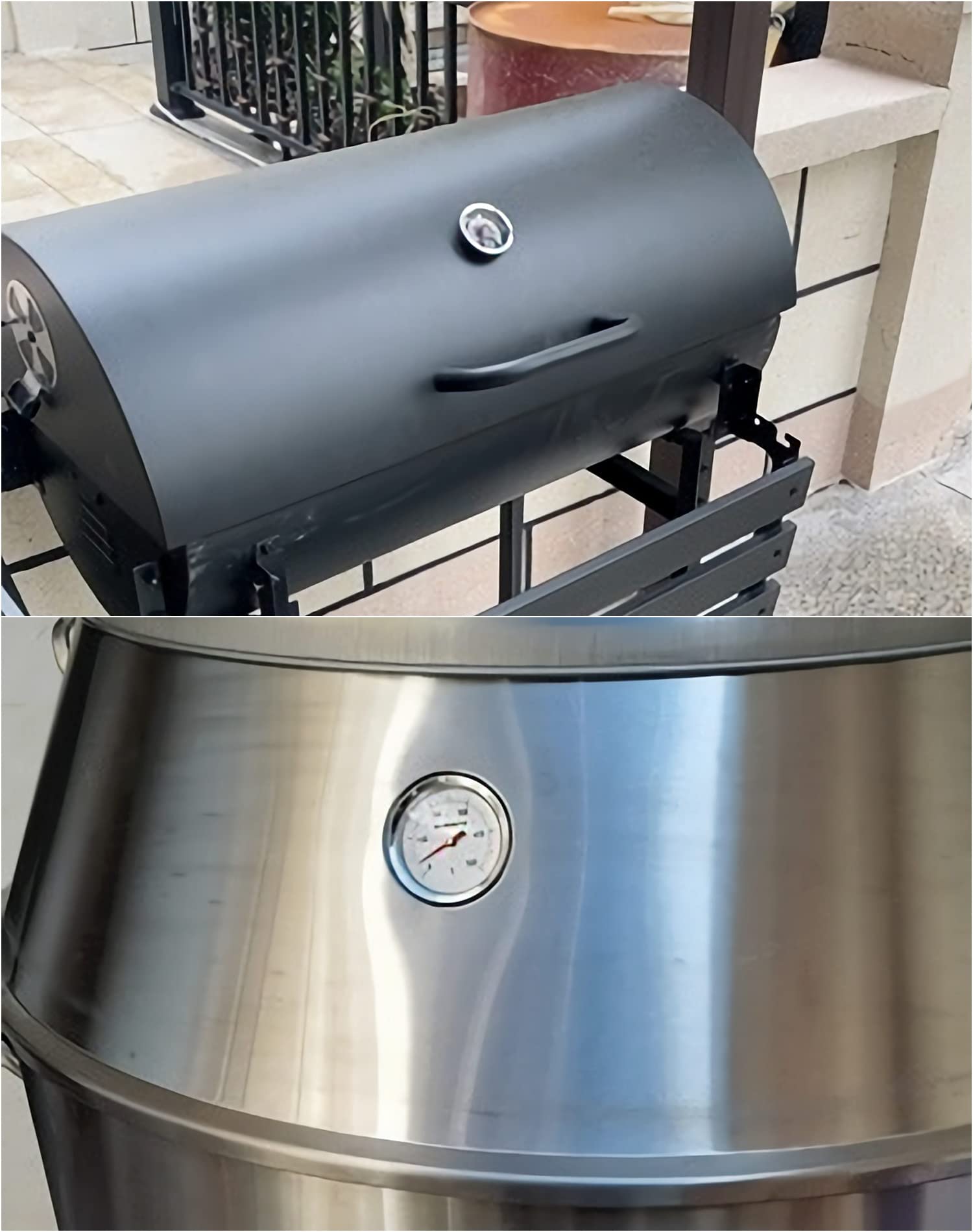 QWORK® termometro per barbecue, termometro da cucina in acciaio inossidabile, quadrante da 5 cm, 0 a +500 °C