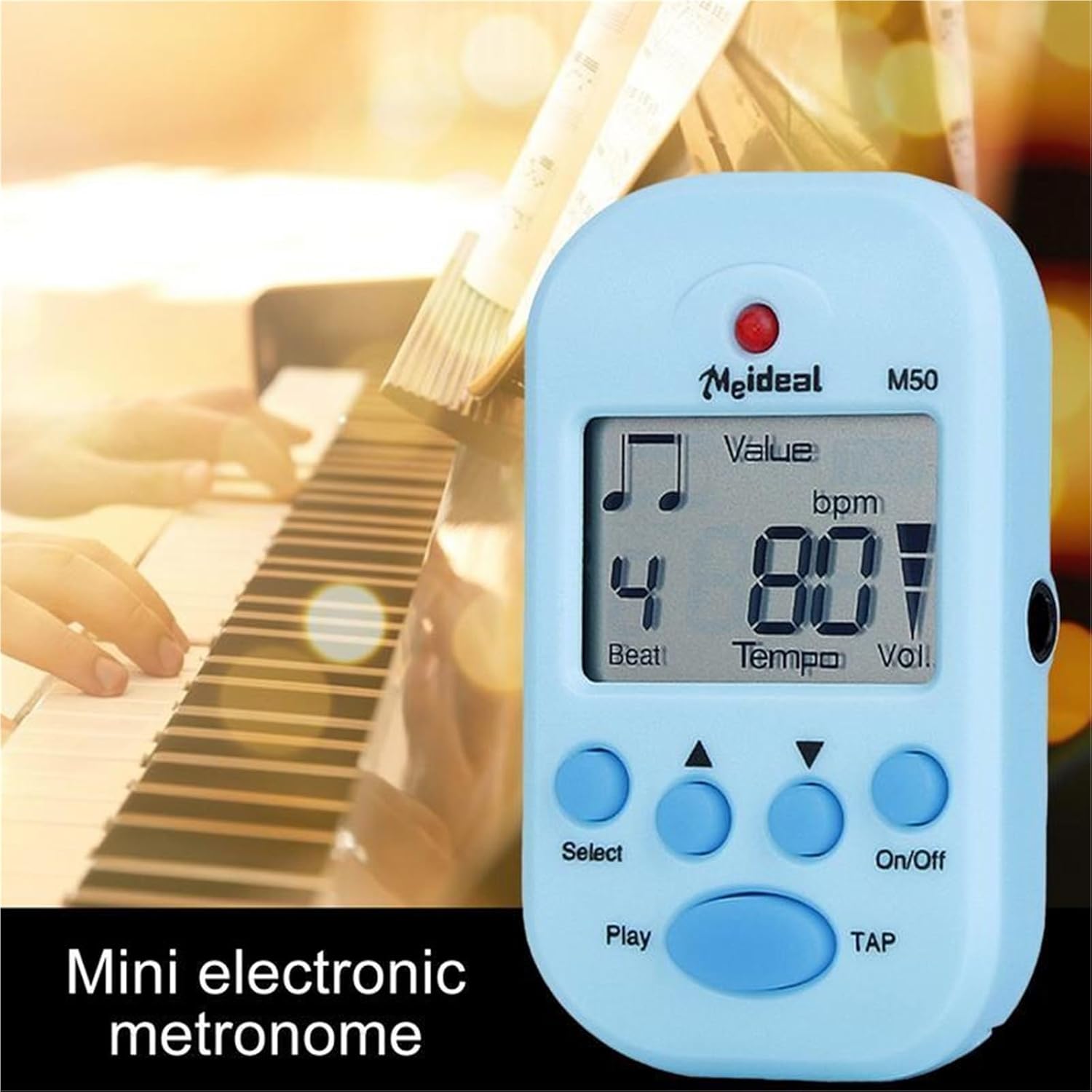 Digital Metronome LCD Metronomes Volume Adjustable Music Metronome Mechanical Music Metronome 10 Beat Sounds