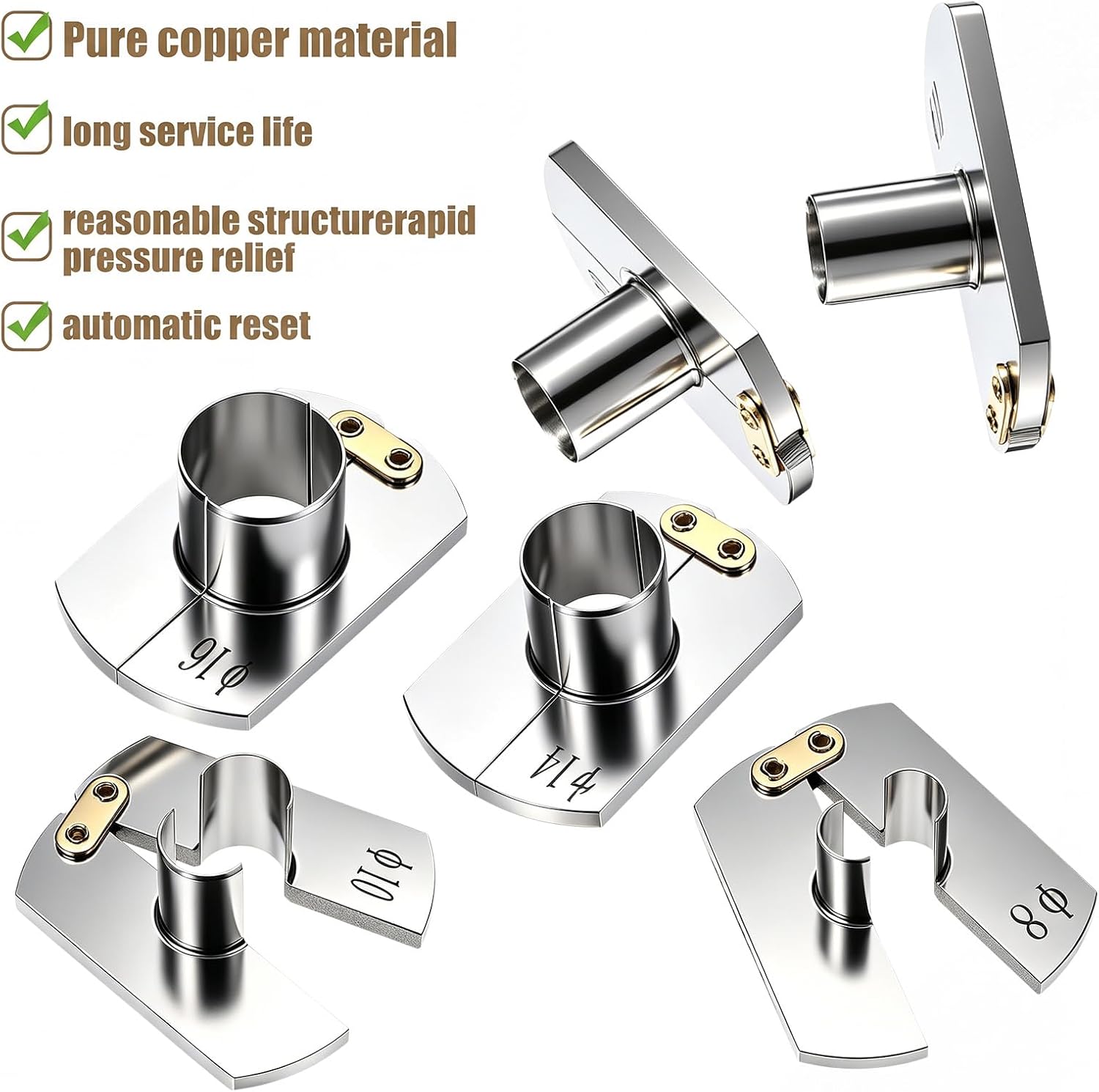 Hicarer 6 Pcs 6-16mm Air Hose Removal Tool Kit Pneumatic Pipe Removing Stainless Steel Tool for Easy Hose Removal