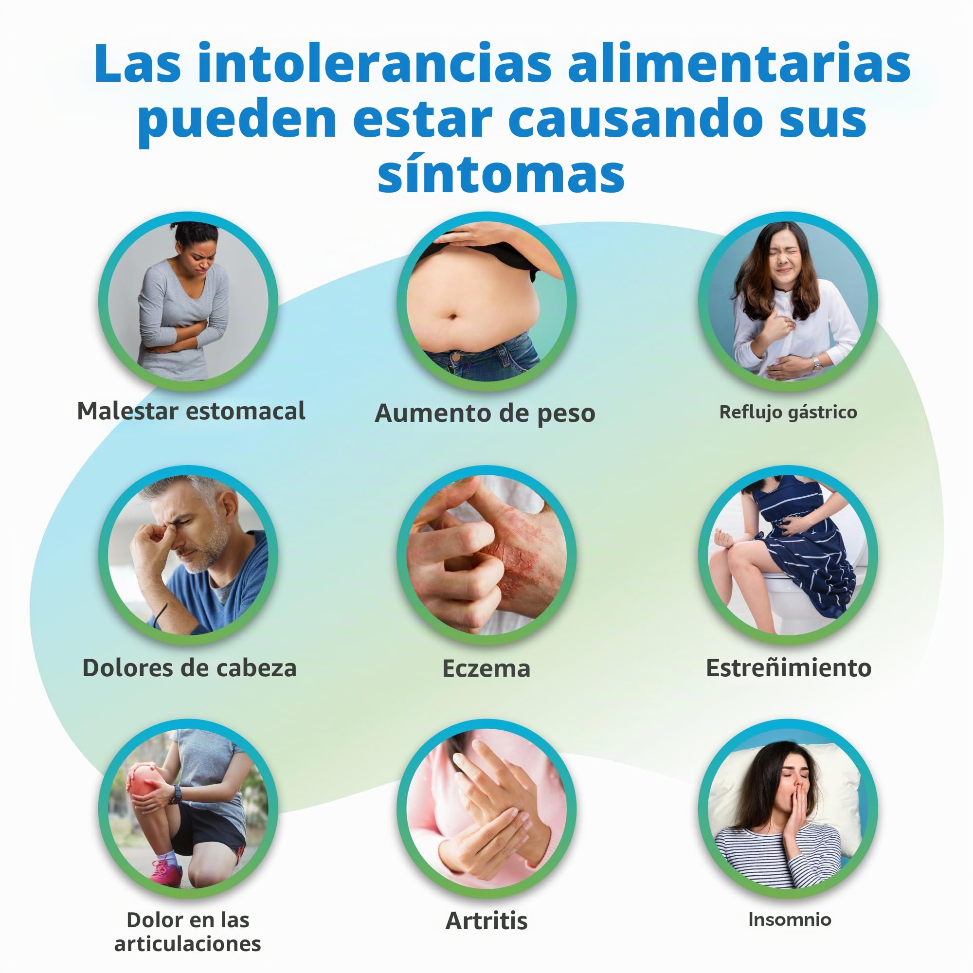 5Strands Prueba de salud intestinal para adultos y niños, más de 500 artículos probados, muestra de cabello en casa para intolerancias alimentarias relacionadas con problemas digestivos, irritación de