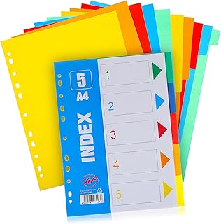 ULDIGI 15 Peças Abas De Etiqueta Cadernos Bloco De Notas Divisores De Arquivos Divisores De Papel Marcadores De Página De Folhas Soltas Divisores De Caderno Destacáveis Etiqueta