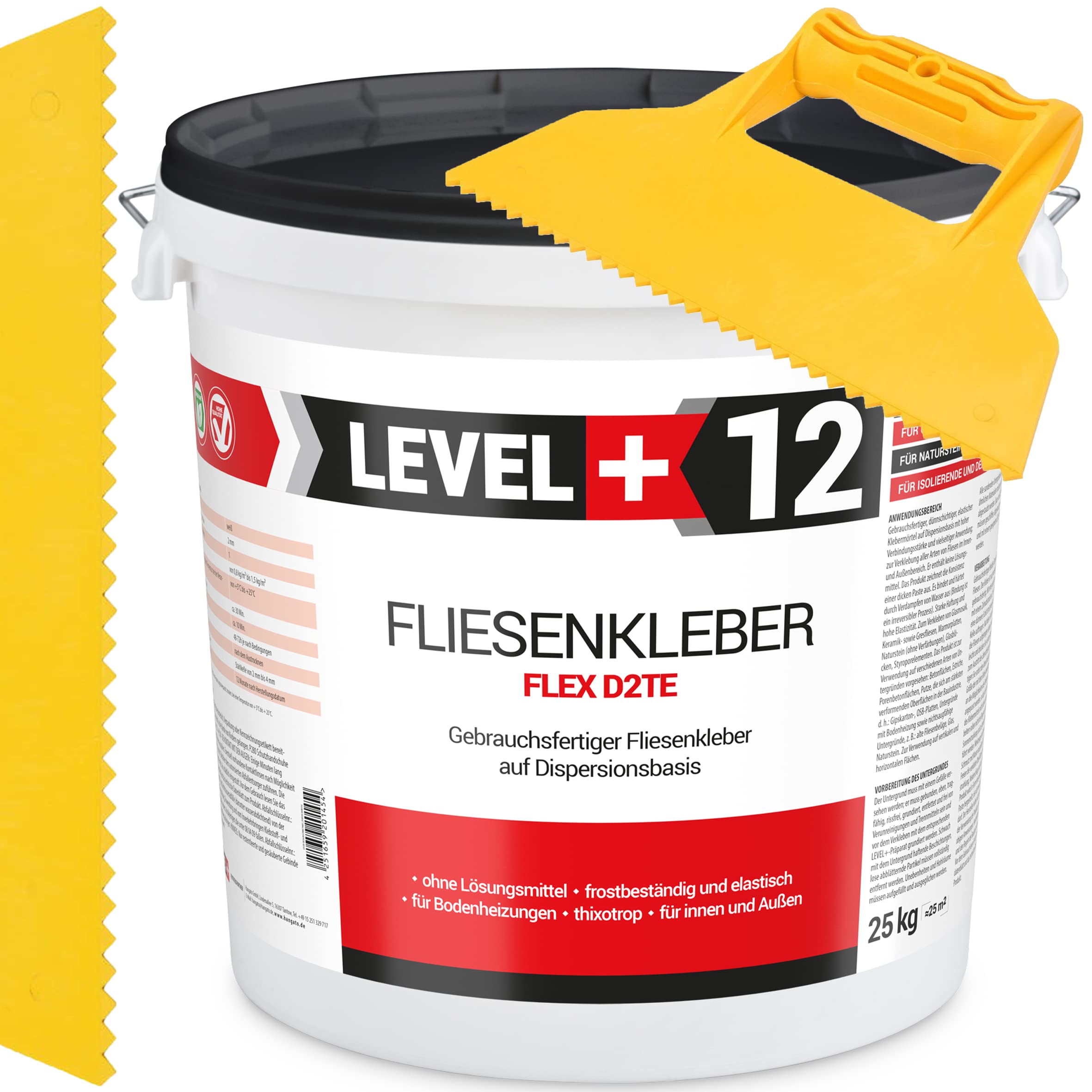 Klej do płytek Gotowy 25kg Szpachla plastikowa 5mm