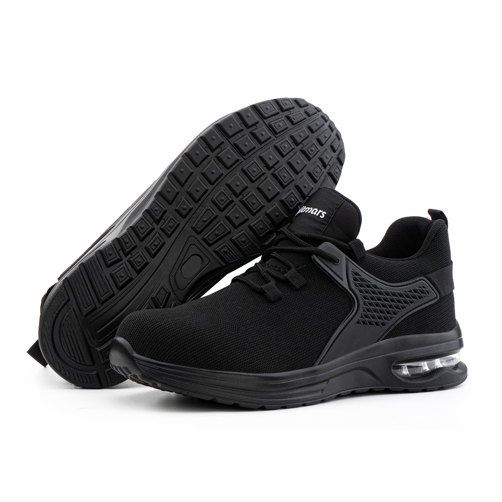 Hitmars Scarpe Antinfortunistiche Uomo Donna Scarpe da Lavoro S3 Safety Shoes S2 Scarpe Lavoro Scarpe da Cantiere Cucina Comode Nero Blu EU36-48