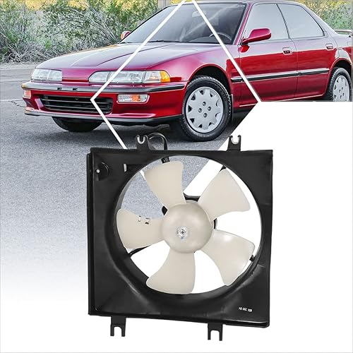 Conjunto de ventilador de refrigeración de radiador de estilo de fábrica compatible con Acura Integra 1990-1993