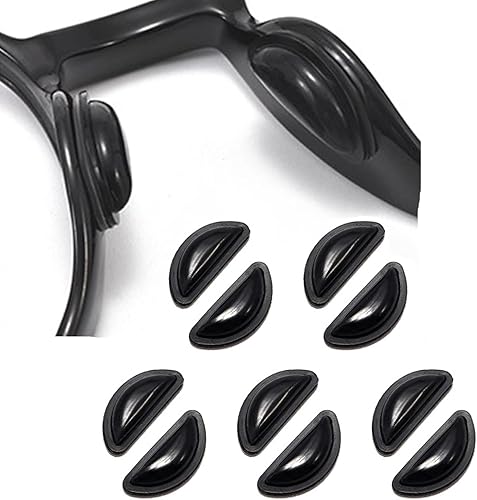 Miniatura 8 de Almohadillas de nariz para gafas, 0.138 pulgadas de grosor, adhesivas, antideslizantes, con bolsa de aire para lentes de sol, lentes de lectura (10