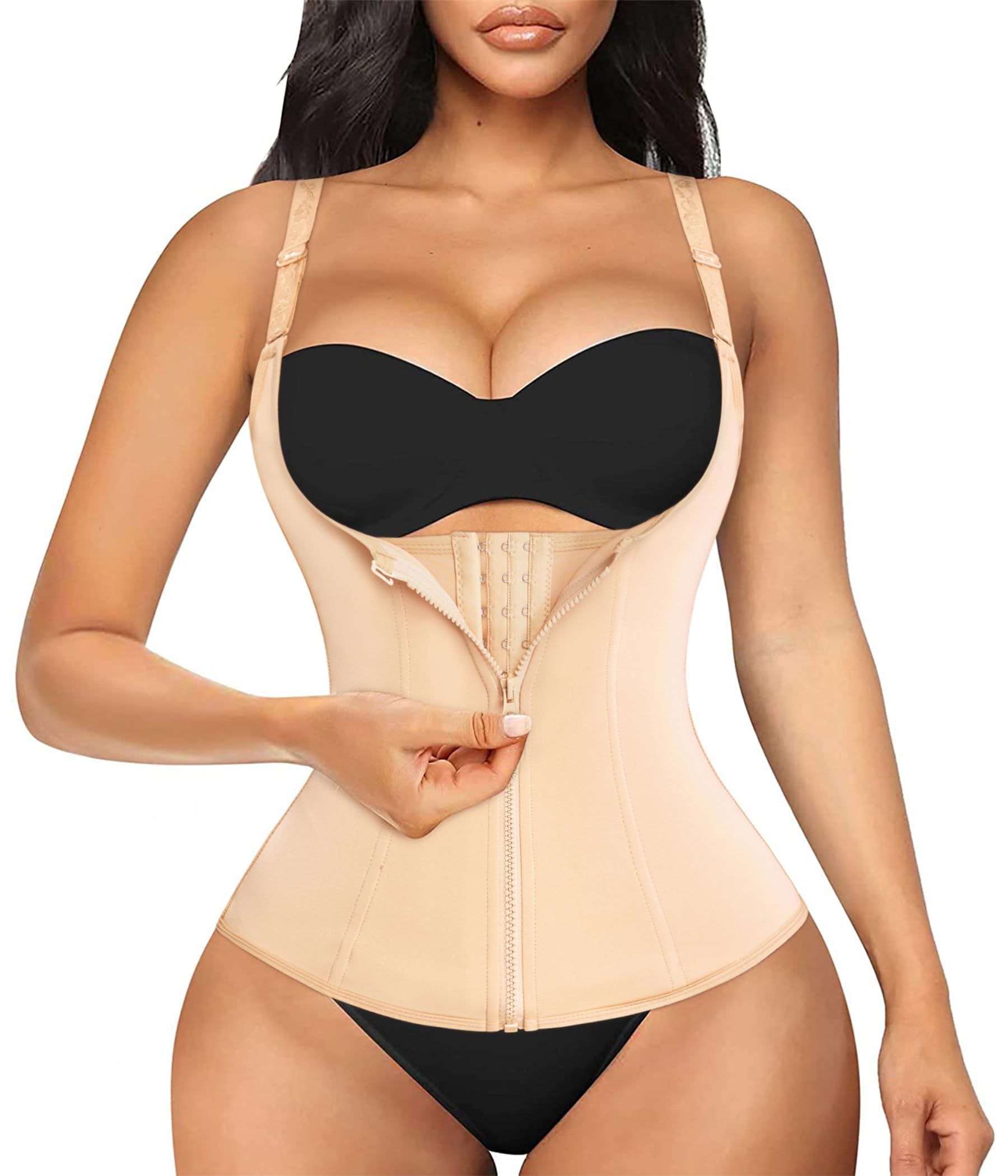 Gaine Amincissante Pour Femme - Waist Trainer Long Torse (28 Cm) - Serre-Taille Et Soutien Dos - NINGMI