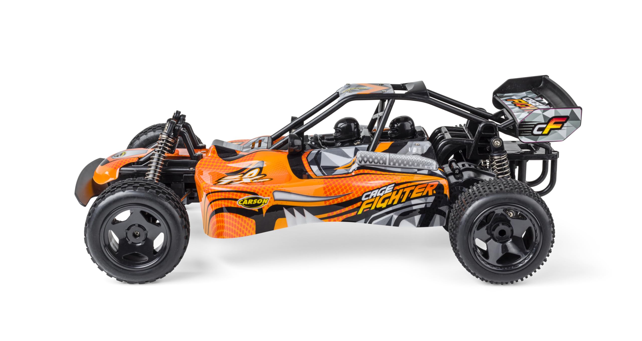 Carson 1:10 Cage Fighter 2,4 GHz 100% RTR orange – pojazd RC, pojazd, zdalnie sterowany samochód, 100% kompletny zestaw, zabawka dla dzieci, 20 km/h