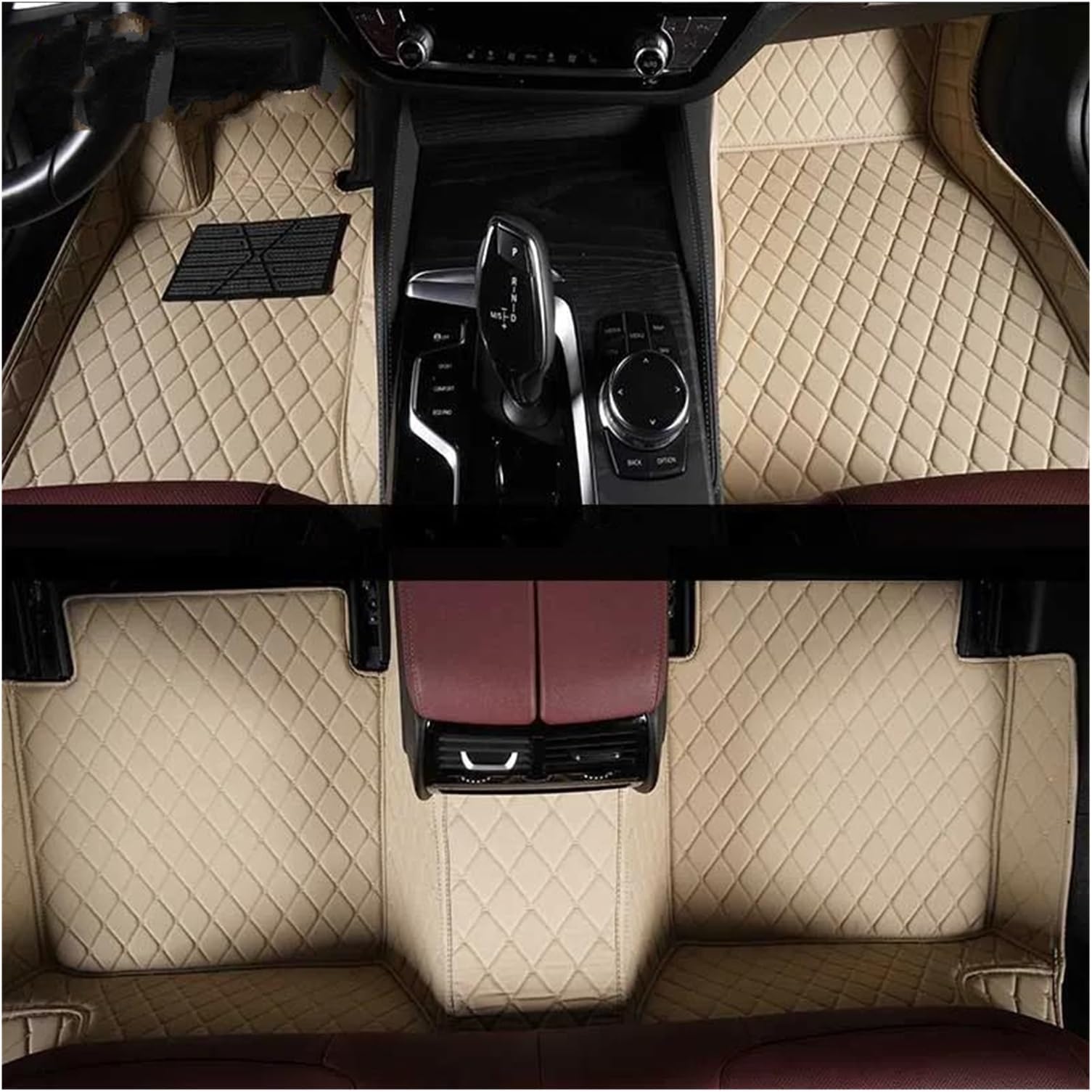 Anti Slip Mat Car Floor Mats For MINI For COOPER F65 2025-2026 Auto Carpets Foot Coche Accessorie Floor Car Mats(اللون البيج,5Doors)
