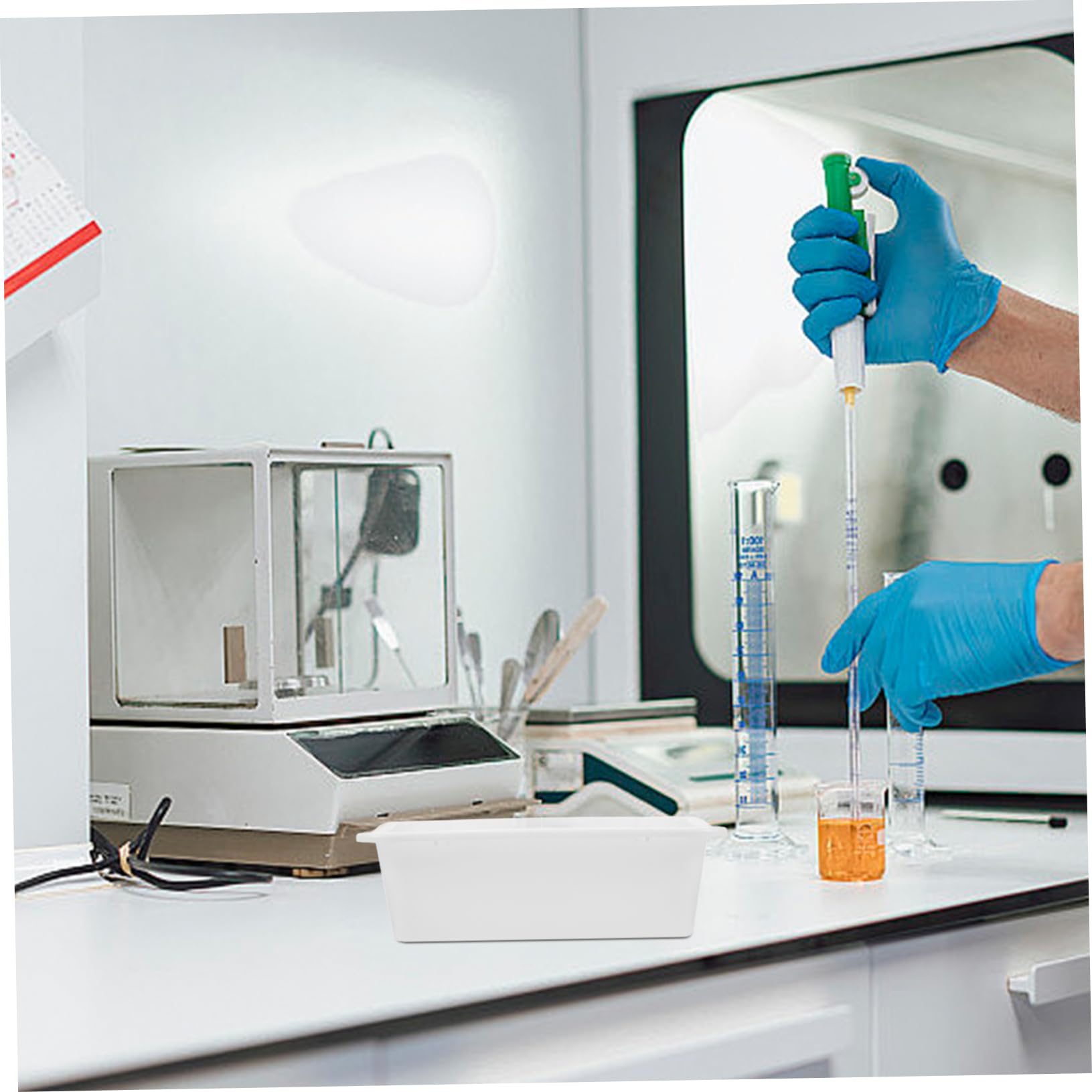 GLEAVI 4pezzi Laboratory Tray Profondità Per Esperimenti Chimici Vassoio Multi-funzionale Resistente Ad Acidi e Alcalini Per Conservazione e Insegnamento