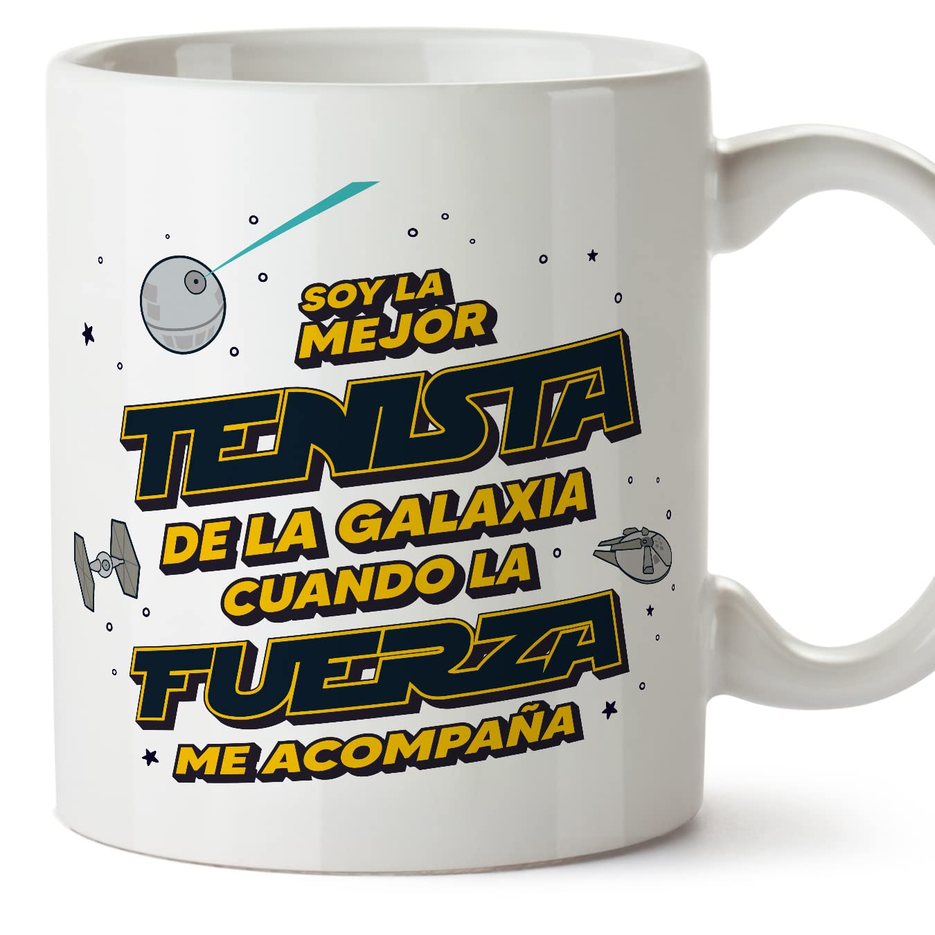 MUGFFINS Tazas para JEFE hombre - En Español - Mejor de la Galaxia Cuando Fuerza me Acompaña - 11 oz / 330 ml - Regalo original y divertido — view 112