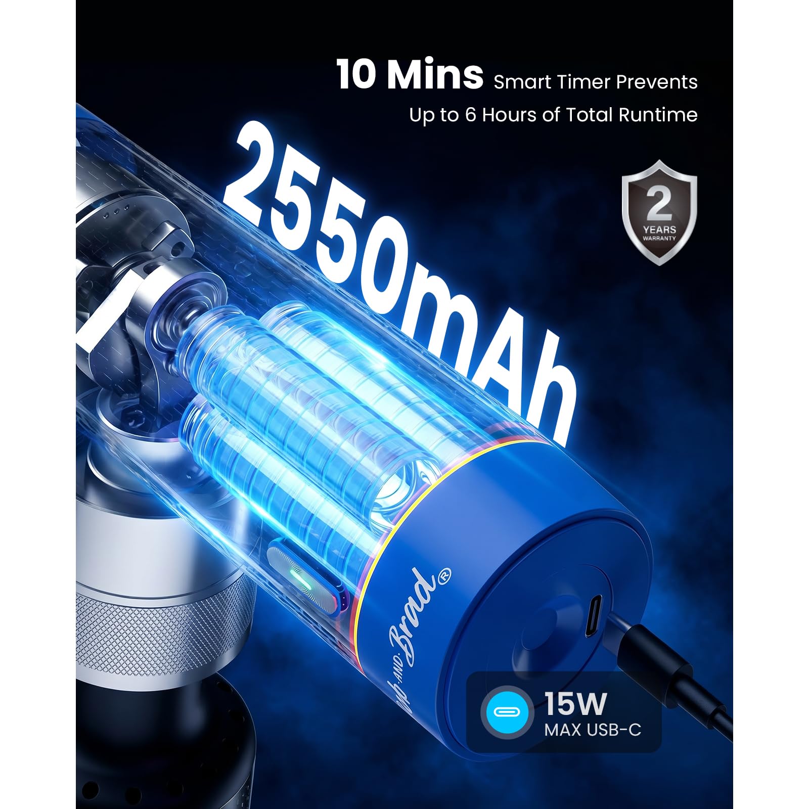 BOB AND BRAD A7 Pro Massage Gun - Heat & Cold Therapy -7