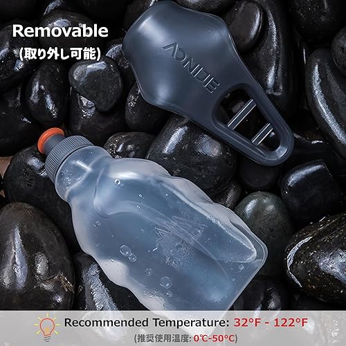 Miniatura 6 de Azarxis Botellas de agua para correr, sin BPA, chaleco de hidratación a prueba de fugas, cinturón de repuesto para triatlón, maratón, senderismo,