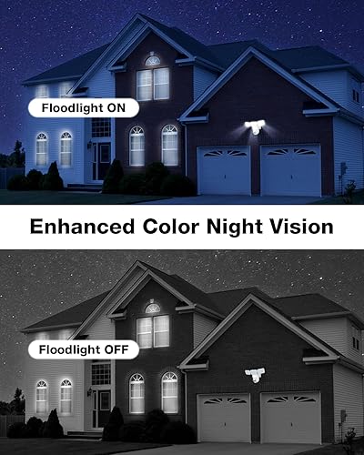 Miniatura 6 de Cámara de reflector con cable (  extra) - Cámaras de seguridad inteligentes para exteriores, cobertura de 360, detección de movimiento 3D, 2000