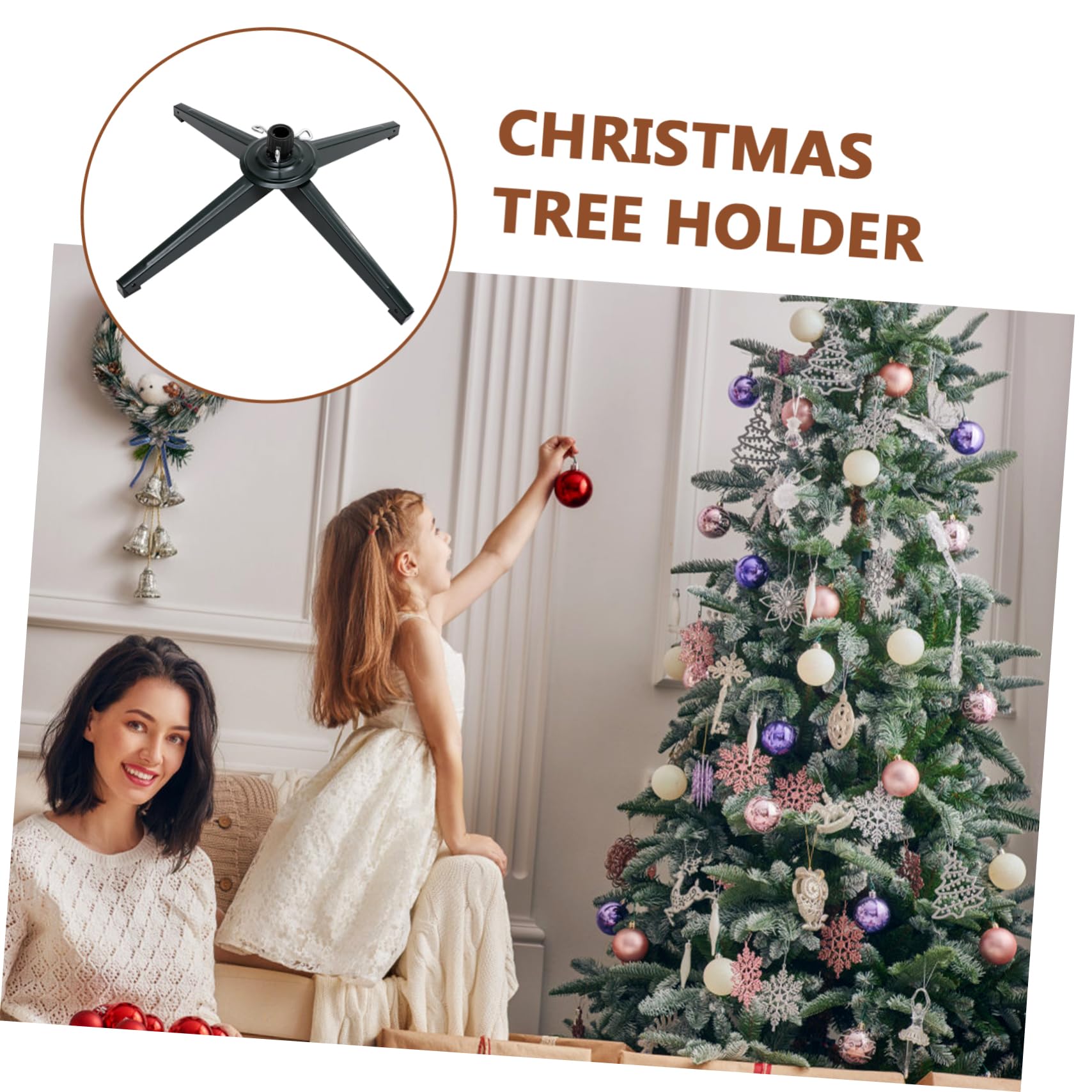 Anneome Soporte De Árbol De Navidad De Hierro Base para Árboles Artificiales Estabilidad para Decoraciones Navideñas