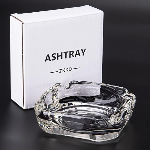 Vista 2 de Glass Ashtray, Home Ashtrays, Cool Ashtrays Cute Ashtray Square Transparent