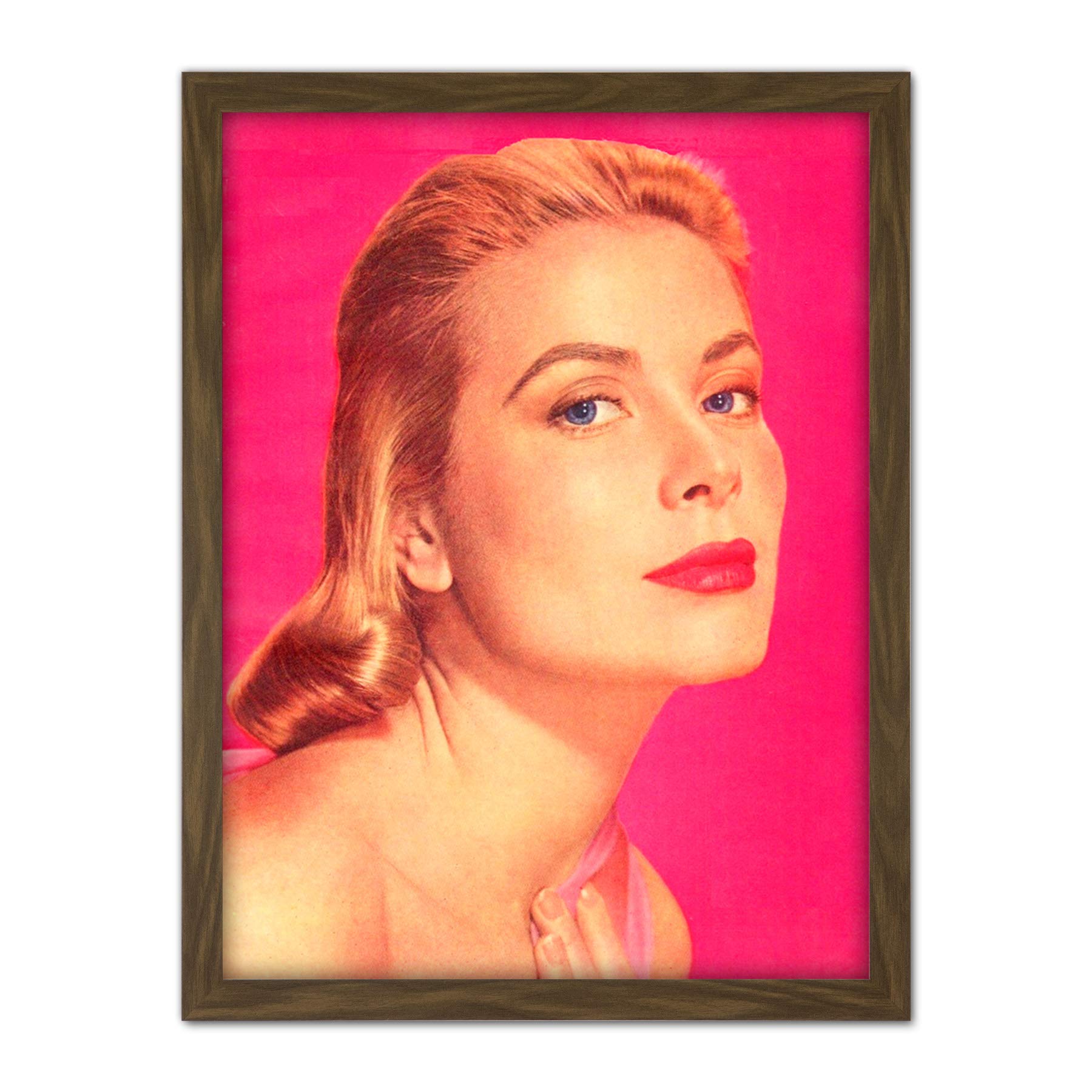 Portrait Actress Princess Grace Kelly Promo Photo Artwork Framed Wall Art Print 18X24 Inch