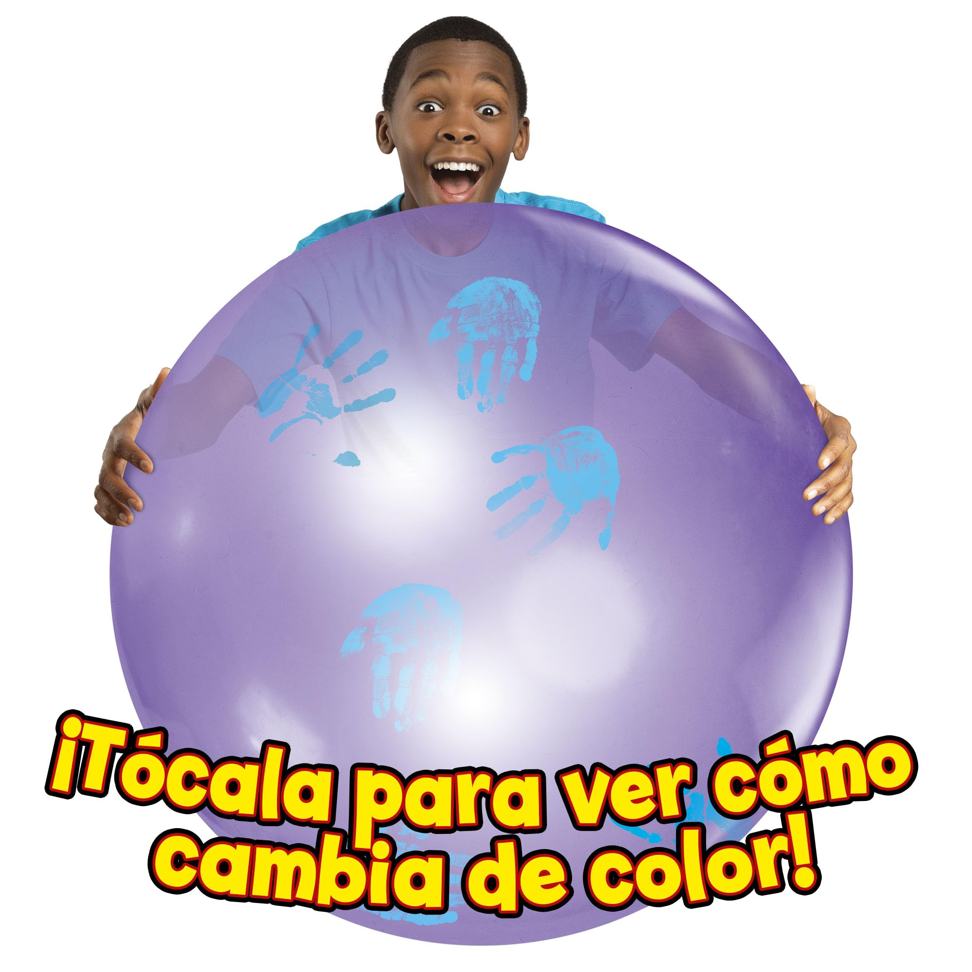Bizak Super Magic Wubble Color Rojo, Pelota Gigante con Efecto Cambio de Color al tocarla, hasta 75 cm, Flexible y Ligera, no Necesita Bomba de inflado, para niños Desde 6 años (62941620-2)