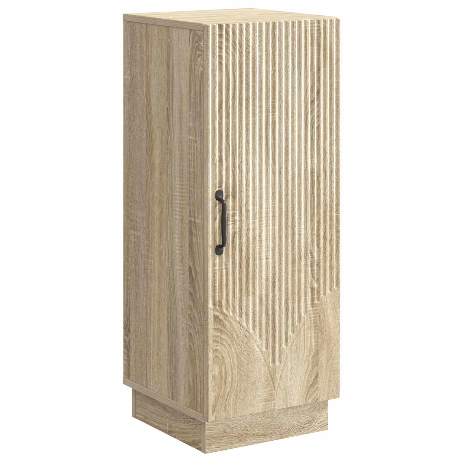 Aparador de roble Sonoma estrecho para organizar pasillos pequeños mueble auxiliar con puerta