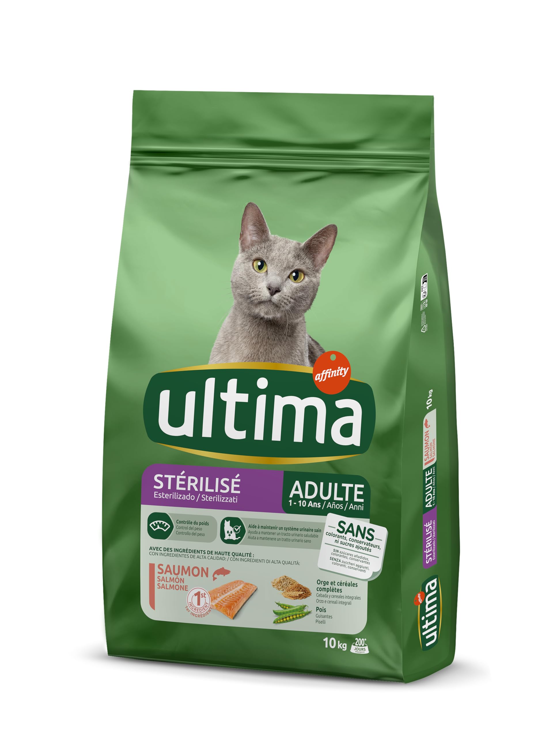 Ultima Esterilizado Adult Salmón - Comida Seca para Gatos - 10kg