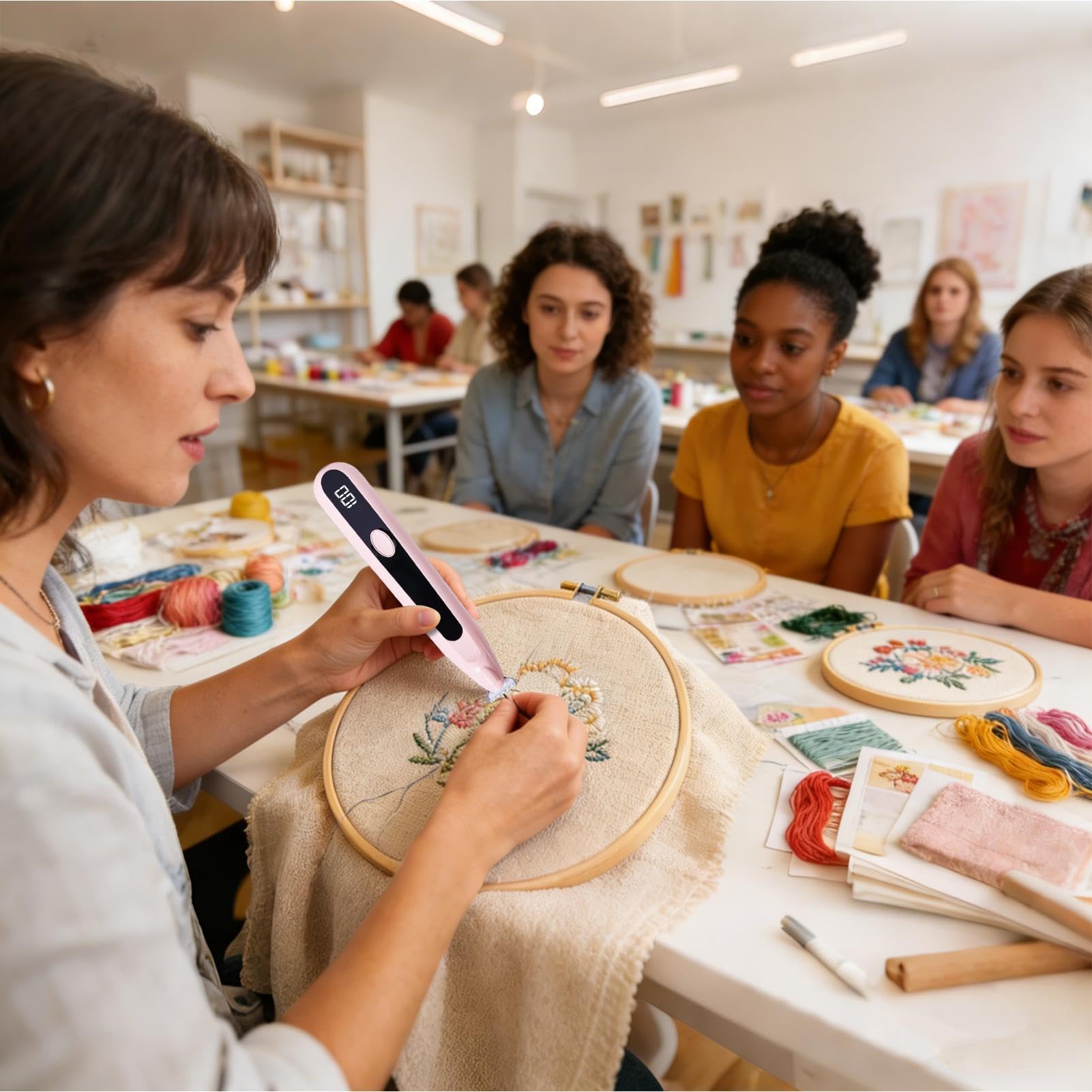 Togliere Cuciture Elettrico Senza Filo Forniture per Ricamo | Strumento Per Rimozione Fili per Sarti Quilter Cucitrici Artisti Fibra Creatori Personalizzati Laboratori Studenti d'Arte