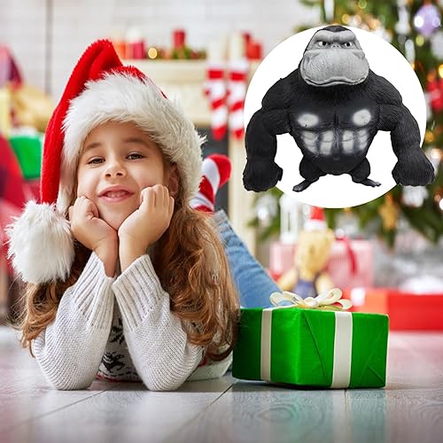 Miniatura 6 de Gorila elástica de mono blando grande, juguete sensorial para aliviar el estrés para niños y adultos, juguete de mono de goma para autismo, TDAH,