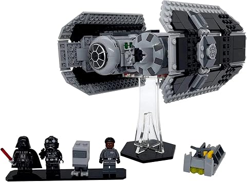 Display Stand Compatible with LEGO 75347 Star Wars TIE Bomber Angled Stand with 4-Minifig Base Set Not Included