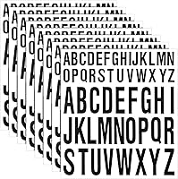 Vista 11 de 8 hojas de calcomanías de vinilo del alfabeto, impermeables, autoadhesivas, letras para pósteres, tablones de anuncios, buzón de correo, decoración