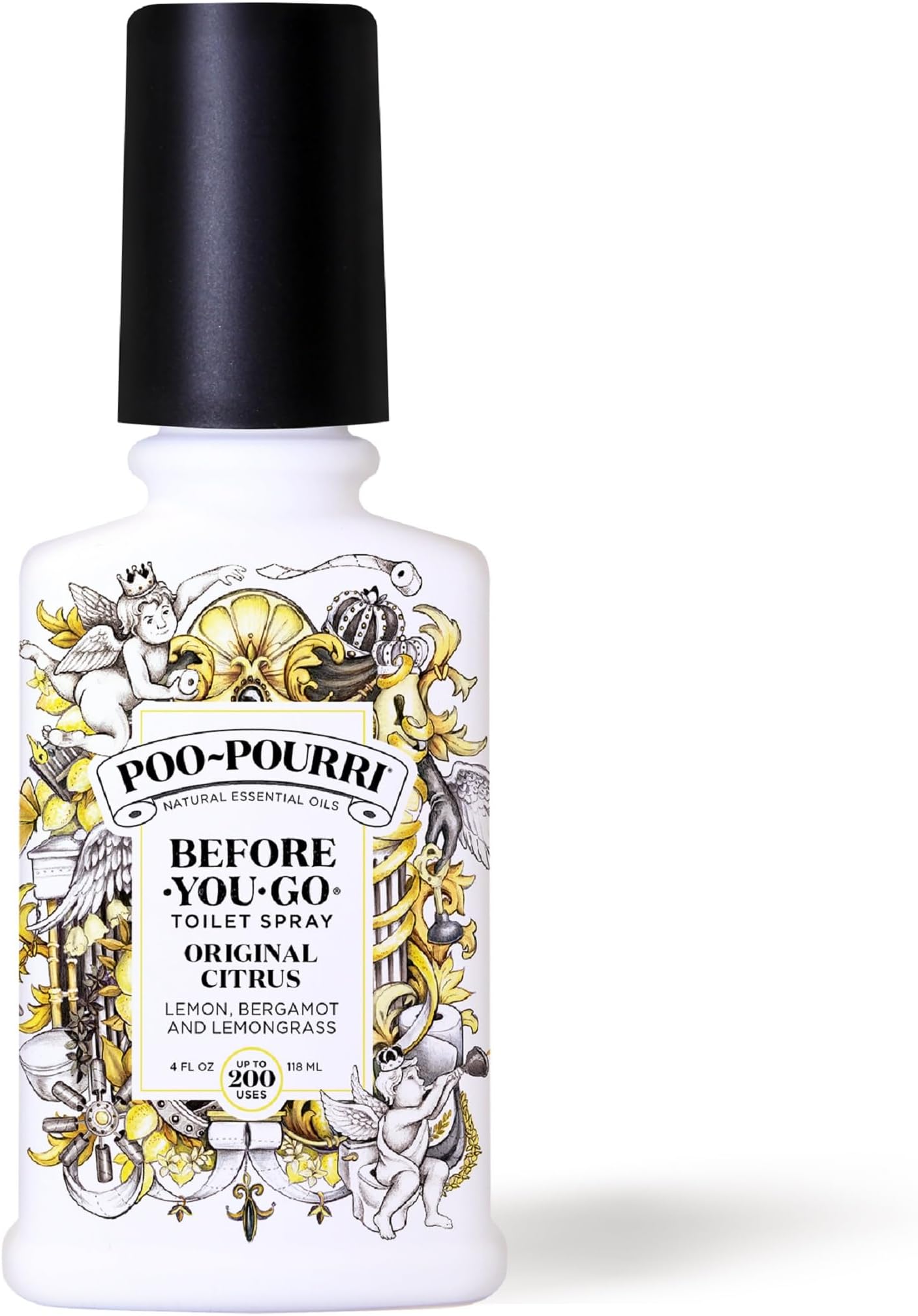 Before-You-Go Toilet Spray, Original Citrus, 4 Fl Oz - Lemon, Bergamot and Lemongrass