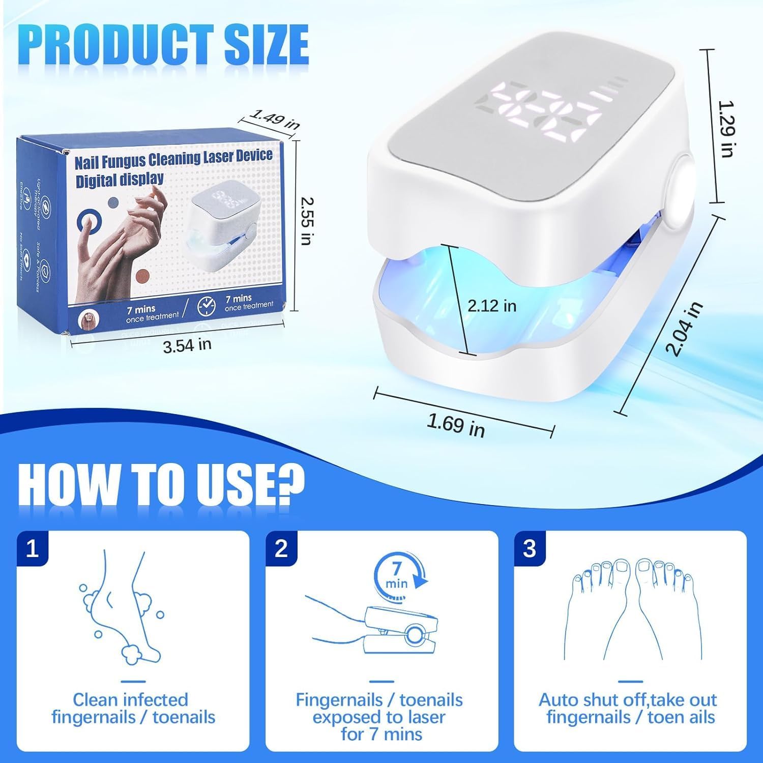 Appareil Portable De Traitement Contre La Mycose Des Ongles De Pied - Dispositif Antifongique - Neuf