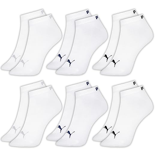 Kit 6 Pares Meia Puma Sapatilha Esportiva Cano Curto Feminina Adulto