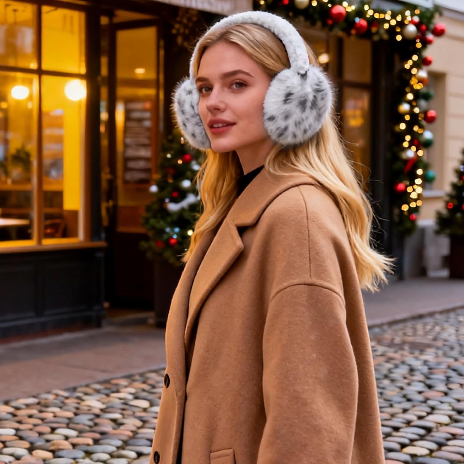 Ear Muffs for Winter Women Men, Faux Fur Earmuffs, Fluffy Ear Warmers, Foldable Ear Warmer Earmuffs - Image 4
