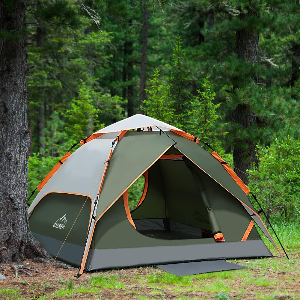 Tienda de Campaña 2-3 Personas, Tienda Pop Up Portátil, Tienda Instantánea con 2 en 1 Doble Capa, Anti Impermeable Viento, para Camping, Familiar, Senderismo, Mochileros