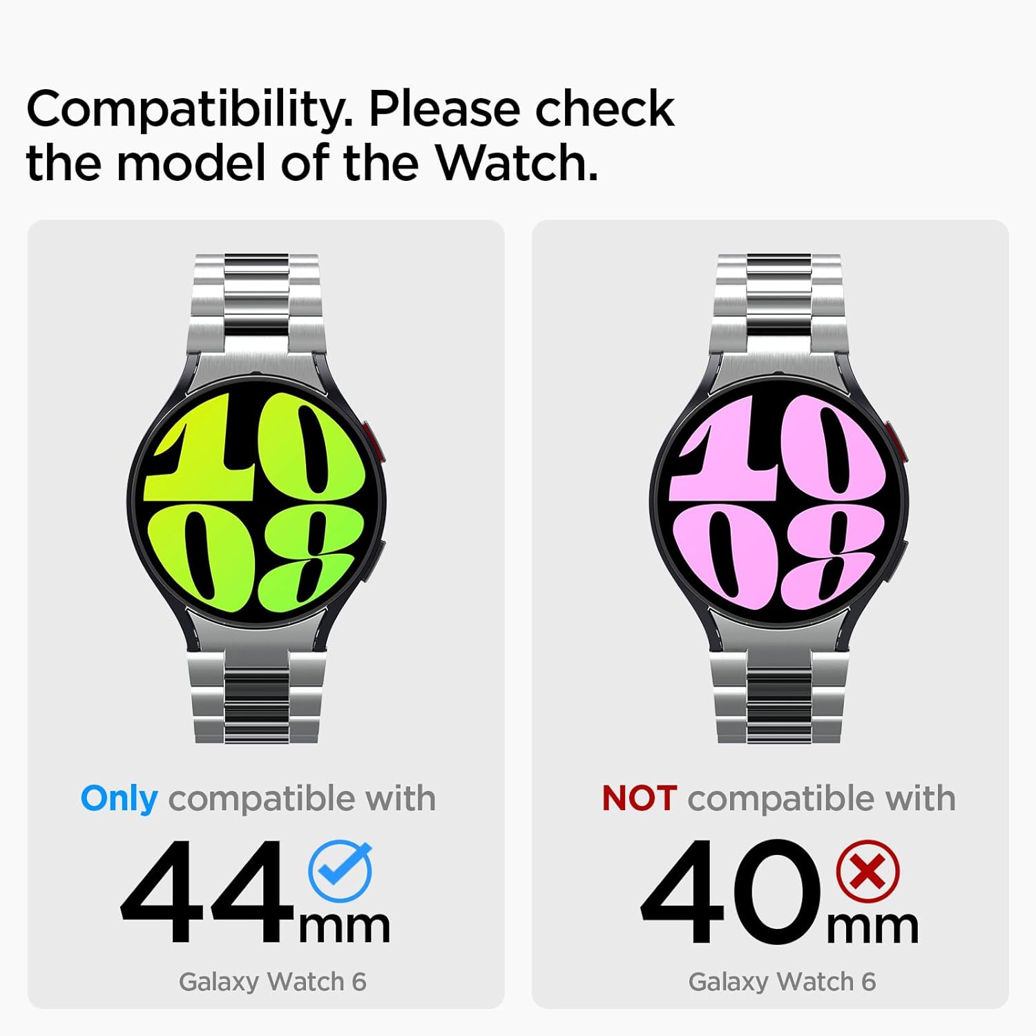 Spigen Modern Fit 316L Designed For Samsung Galaxy Watch 6 44mm Band (2023)
