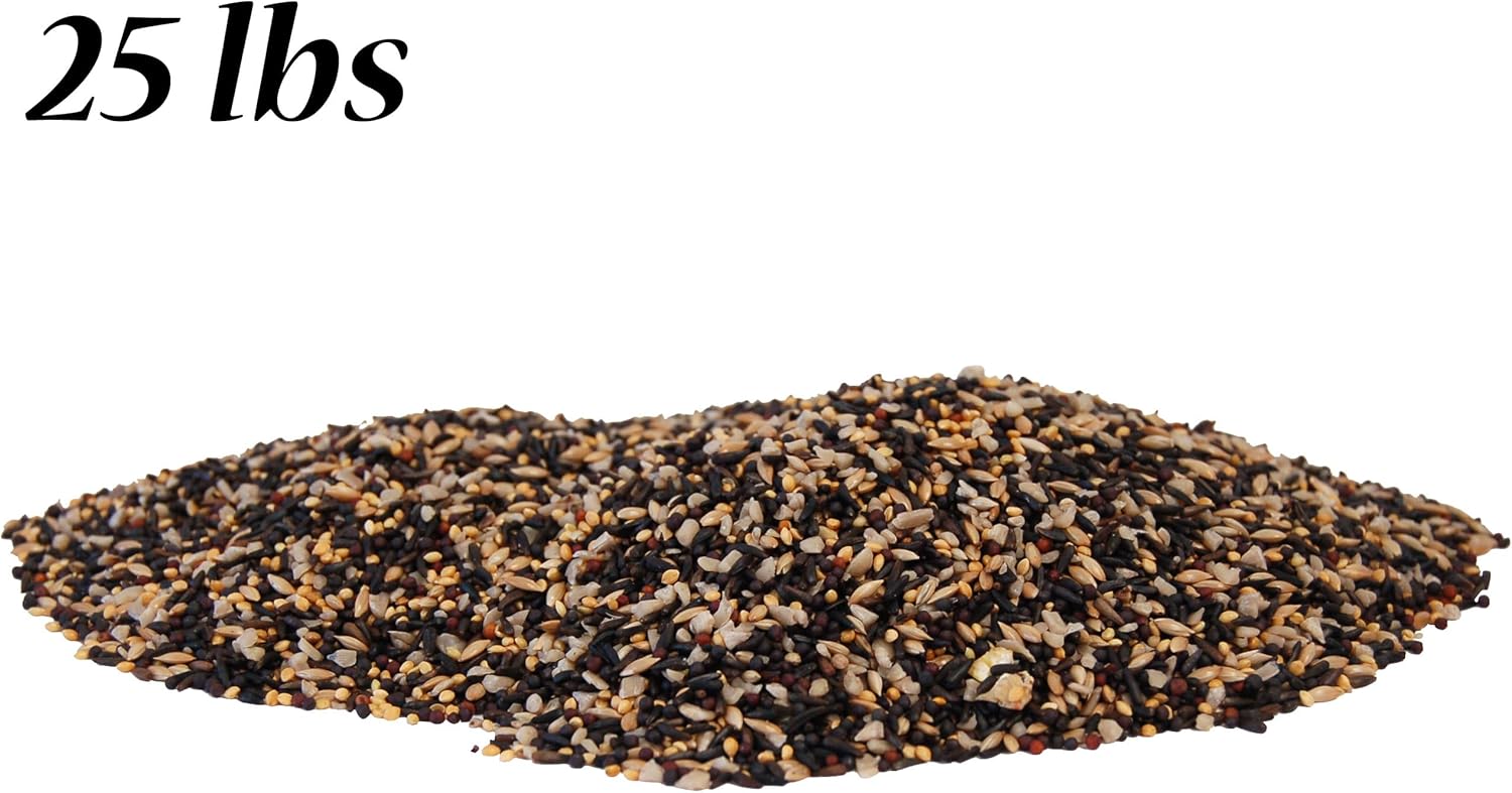 BestNest Wild Bird Seed Mix, Deluxe Finch Blend, 25 lbs – Premium Thistle, Canary, Canola & Millet Seed Mix for Finches, Chickadees, and Siskins – High-Energy Wild Bird Food for Outside Feeders
