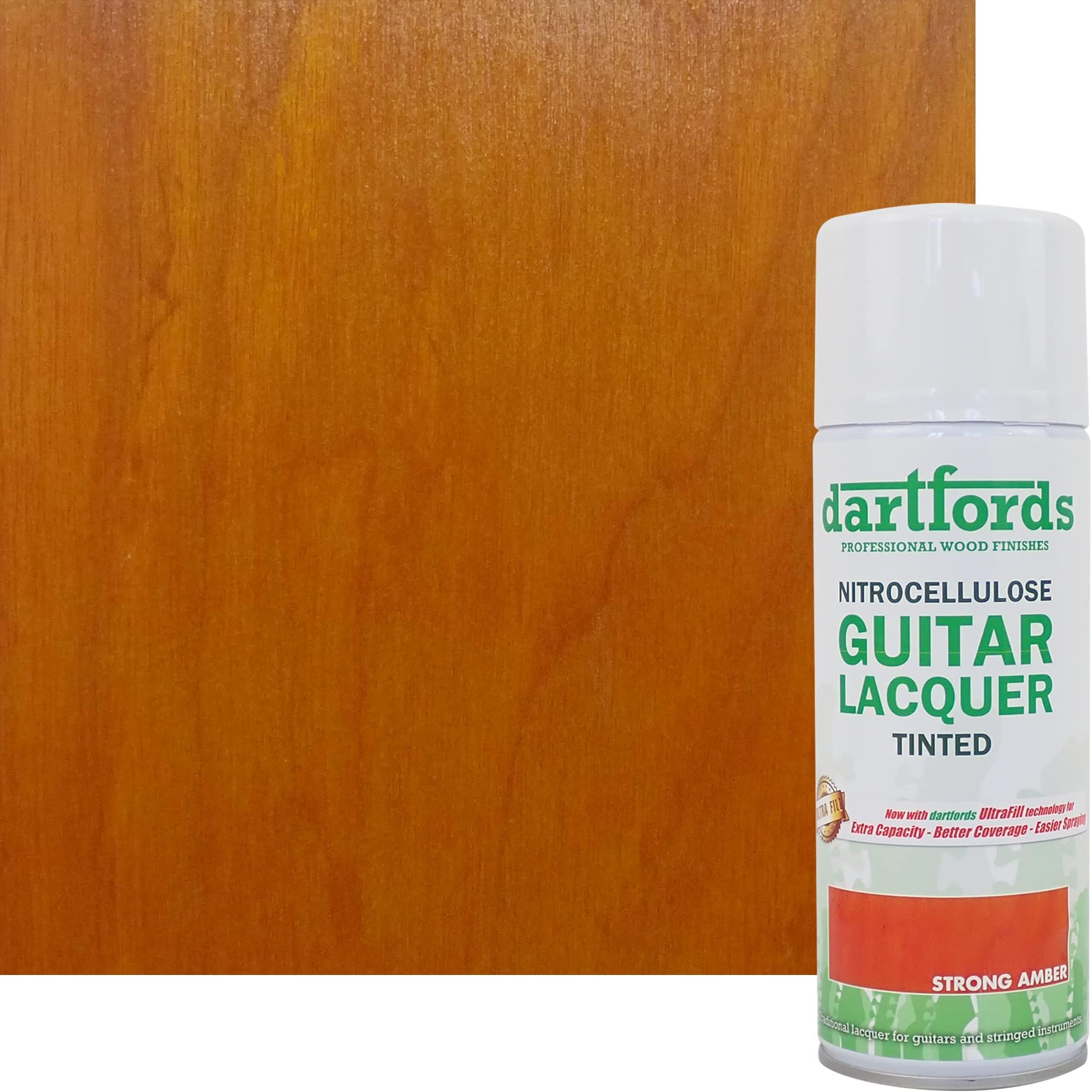 Strong Amber Nitrocellulose Guitar Lacquer 400ml Aerosol