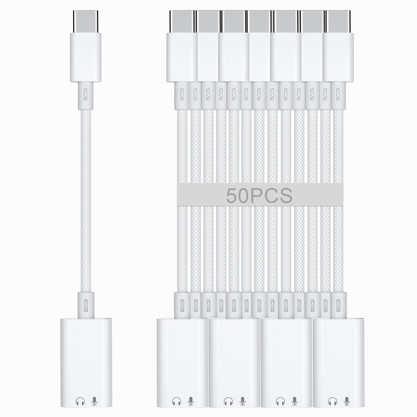 usb c to lightning headphone audio adapter 50pcs