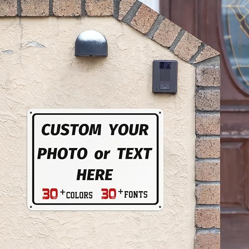 Miniatura 2 de Letreros personalizados de metal para exteriores, letreros de estacionamiento de metal personalizados de 18 x 12 pulgadas para letreros de jardín,