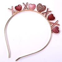 Vista 81 de HEIDKRUEGER Diademas para el día de San Valentín con diamantes de imitación con purpurina y corazón para el cabello, accesorios para el día de San