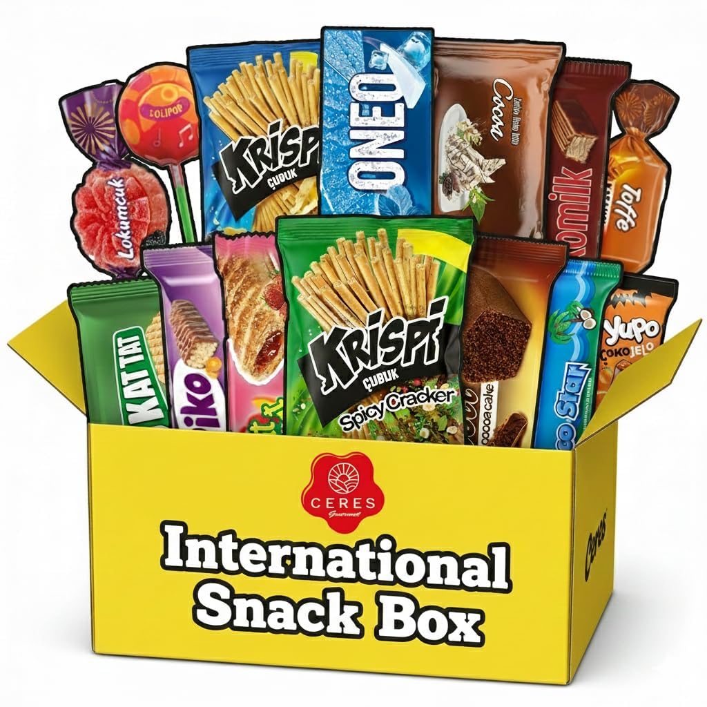 International Exotic Snack Box Variety Pack, Premium Foreign Rare Snack Food Gifts for Fun, Mystery Box of Snacks, European Snacks for Adults and Kids (Mini)
