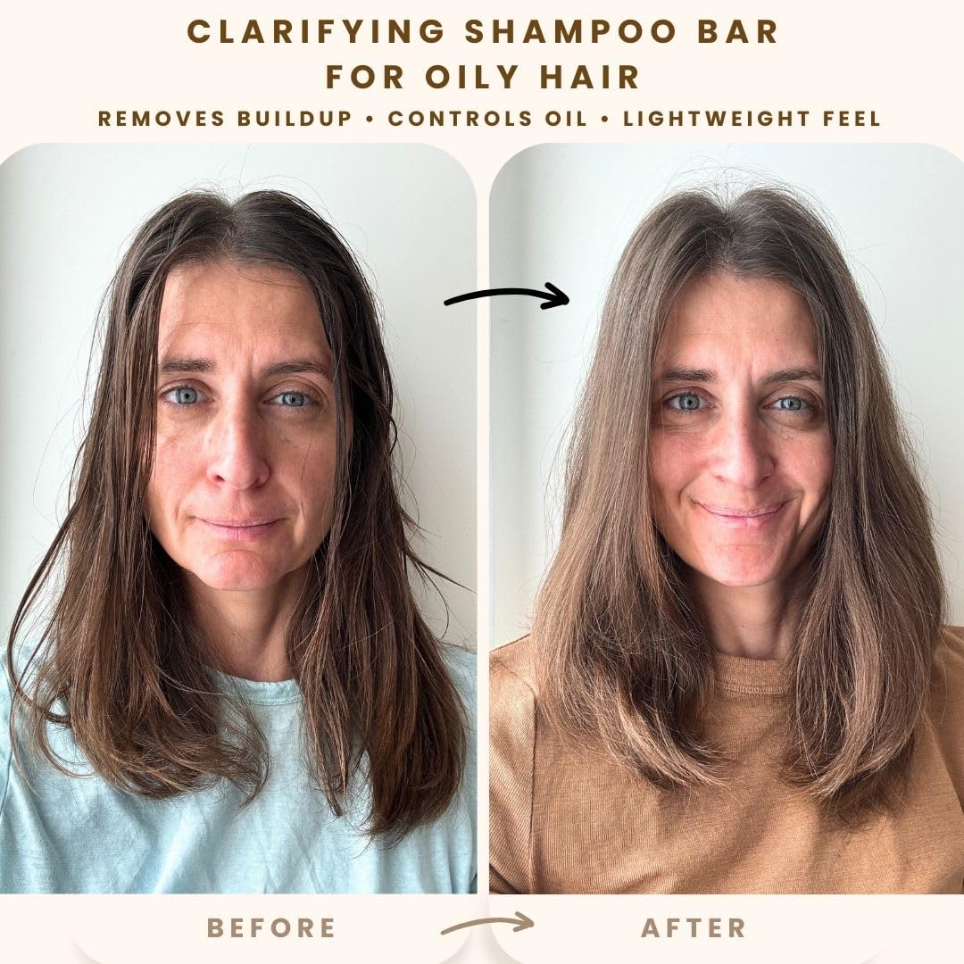 Morava Clarifying Clay Shampoo Bar – Removes Product Buildup & Excess Oil, Sulfate-Free Deep Cleanse for Fine & Thin Hair, Vegan – 2.82 oz - Image 2