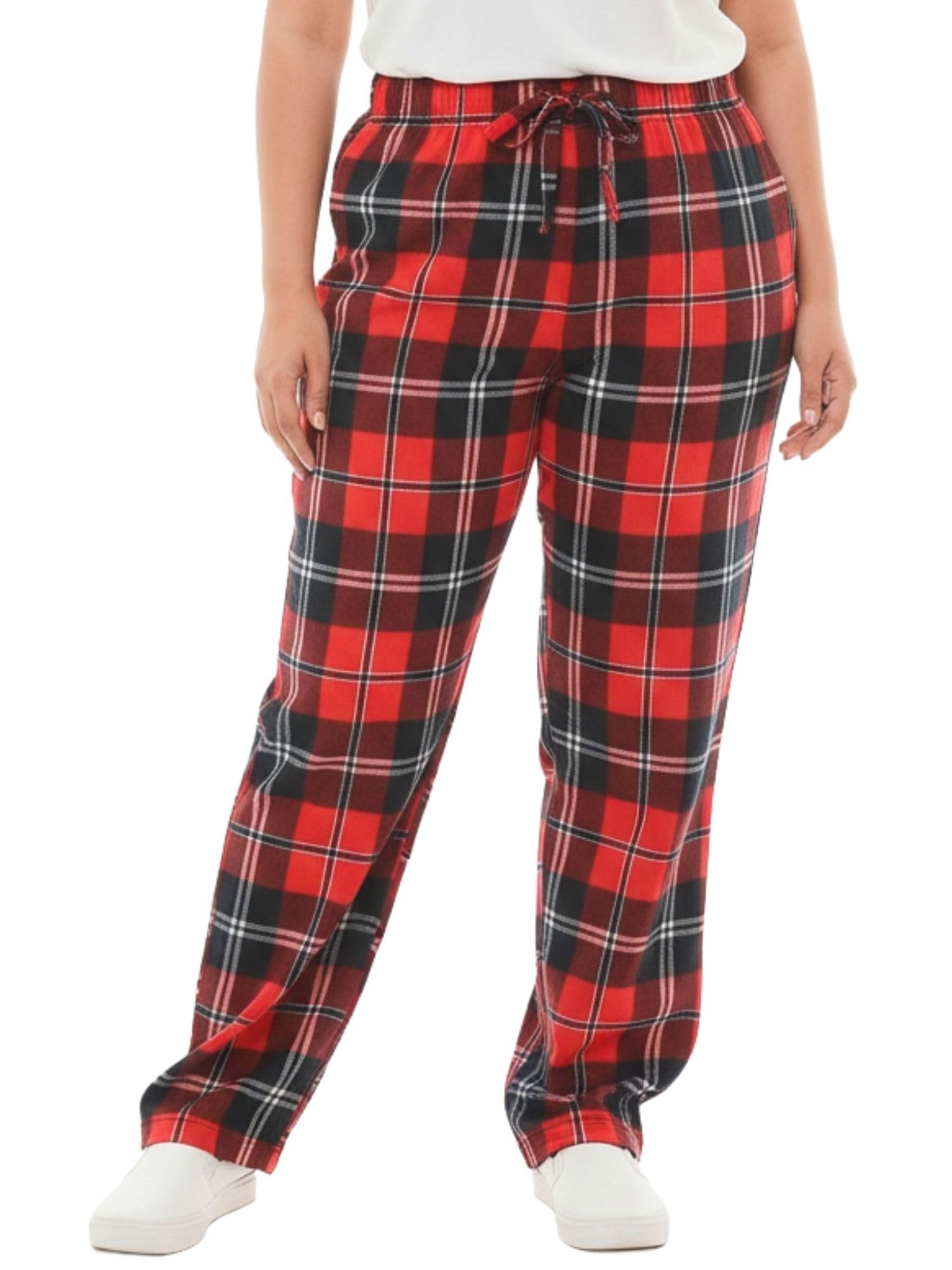 Women's Cotton Checkered Plus Size Pyjama-picture-52