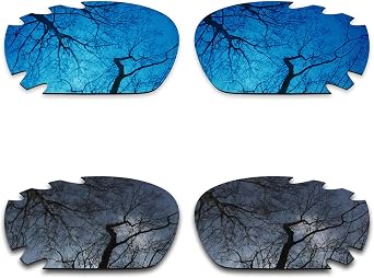 زوجان من العدسات المستقطبة البديلة لـ ToughAsNails لـ Oakley Jawbone Vented باللونين الأسود والأزرق الداكن