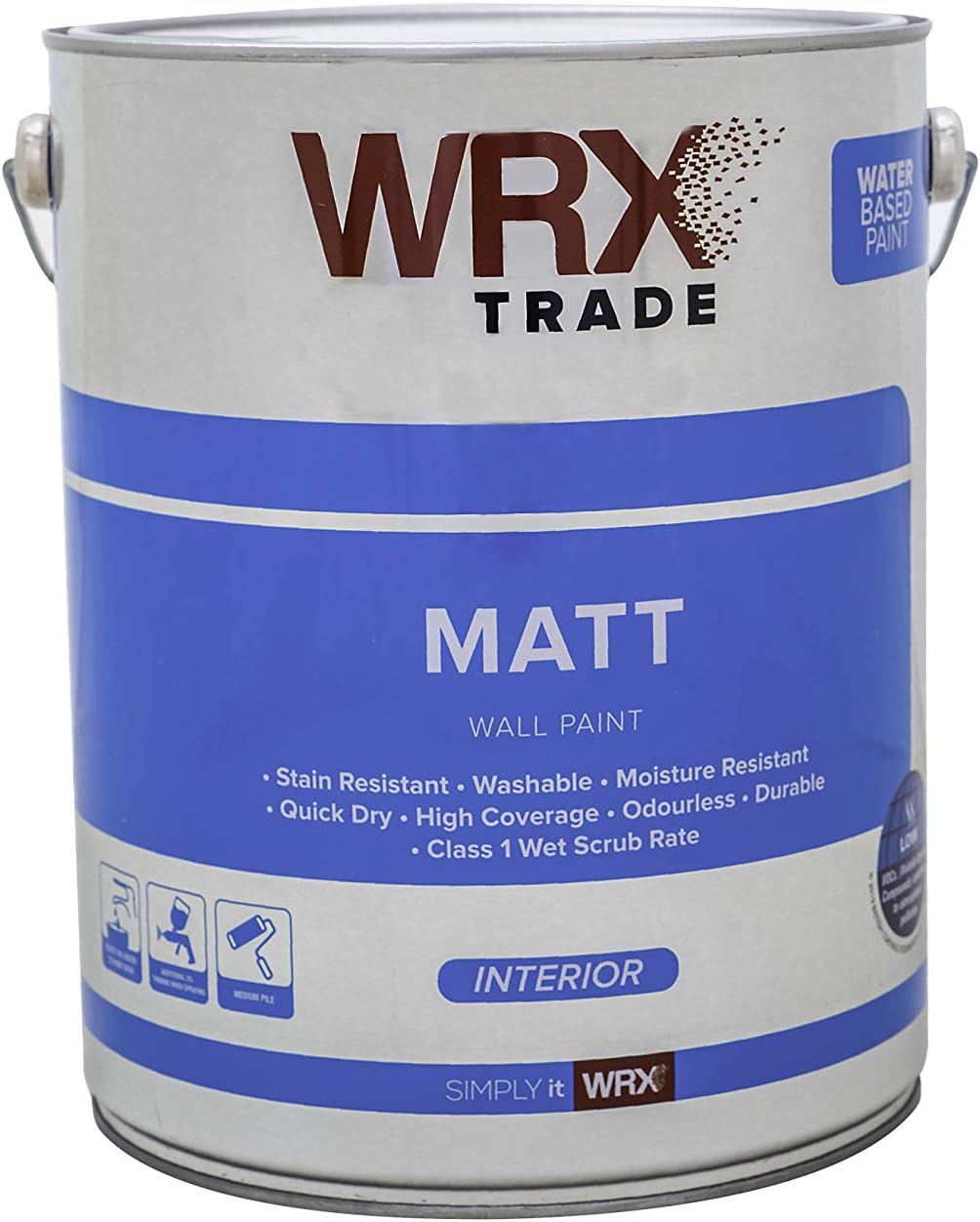 WRX Trade Matt Interior Wall Paint Water Based (2.5L) Brilliant
