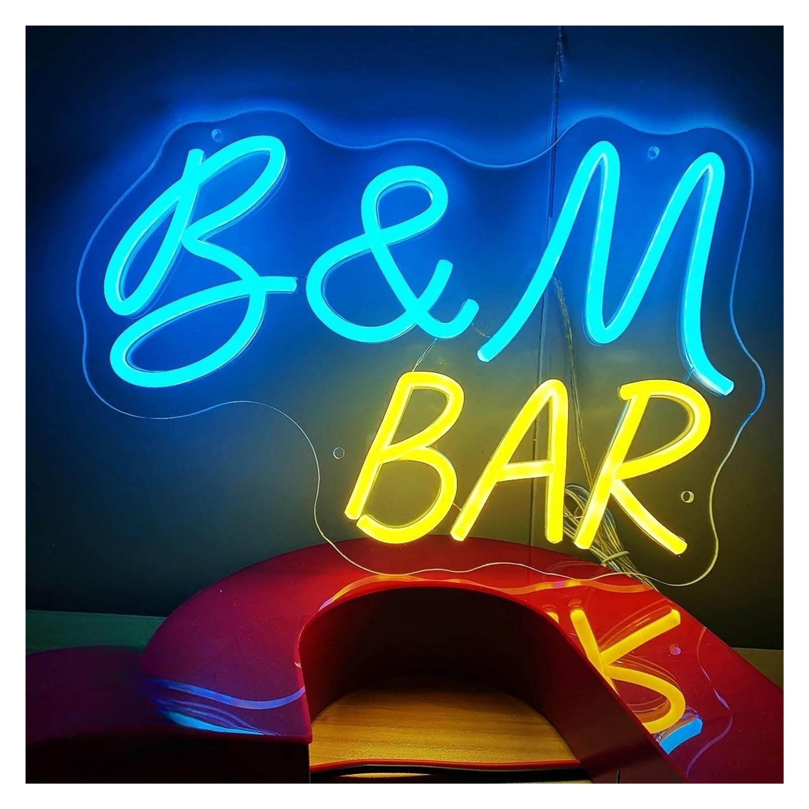 LEMST Sign Lamp Beach Bar Neon Signs USB Powered Bar Neon Lights Suitable for Bistro Shop Man Cave Pub Party Decor Glow Sign 24.04cmx35cm